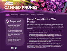 Tablet Screenshot of cannedprunes.com